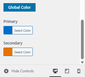 Global color setting