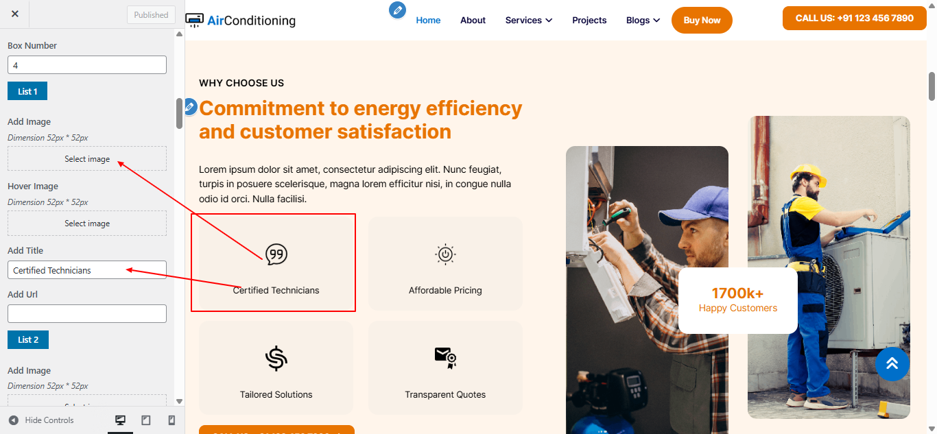 why-choose-us Us settings screenshot