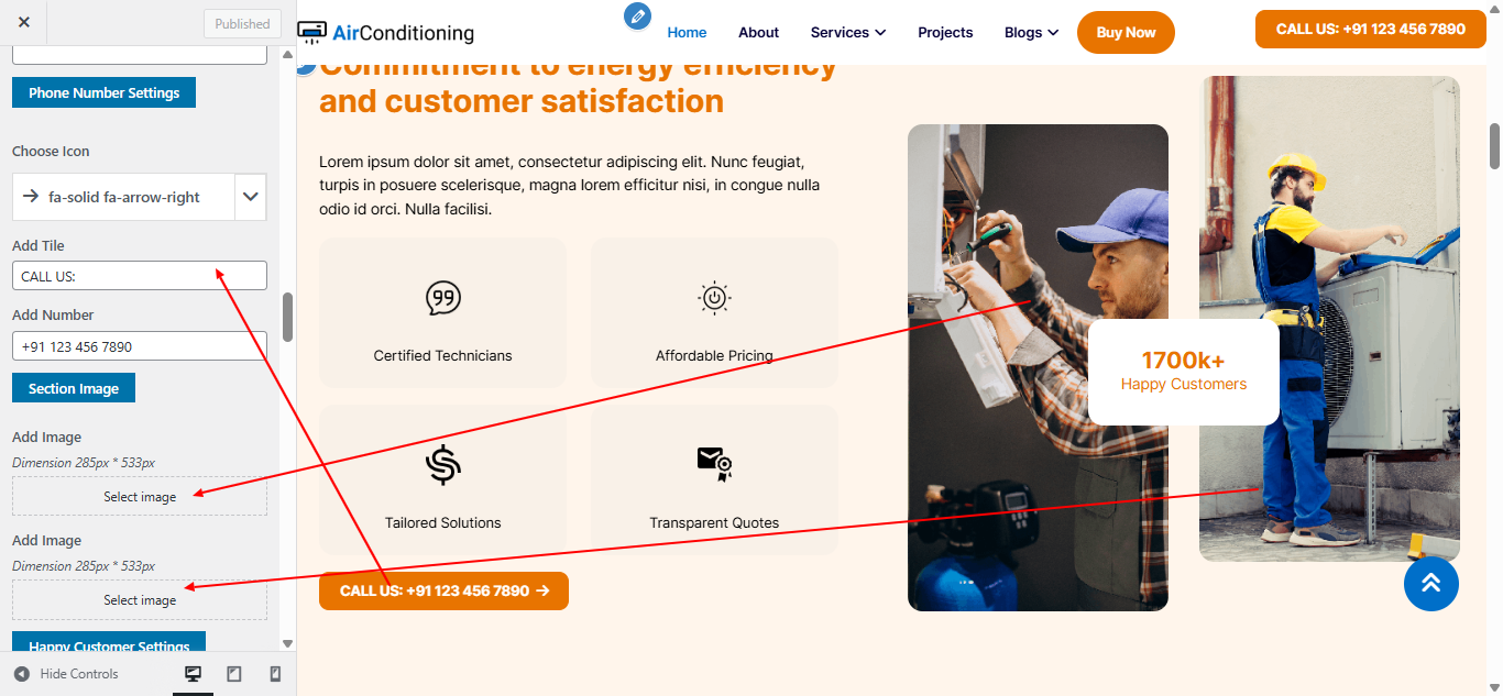 why-choose-us Us settings screenshot