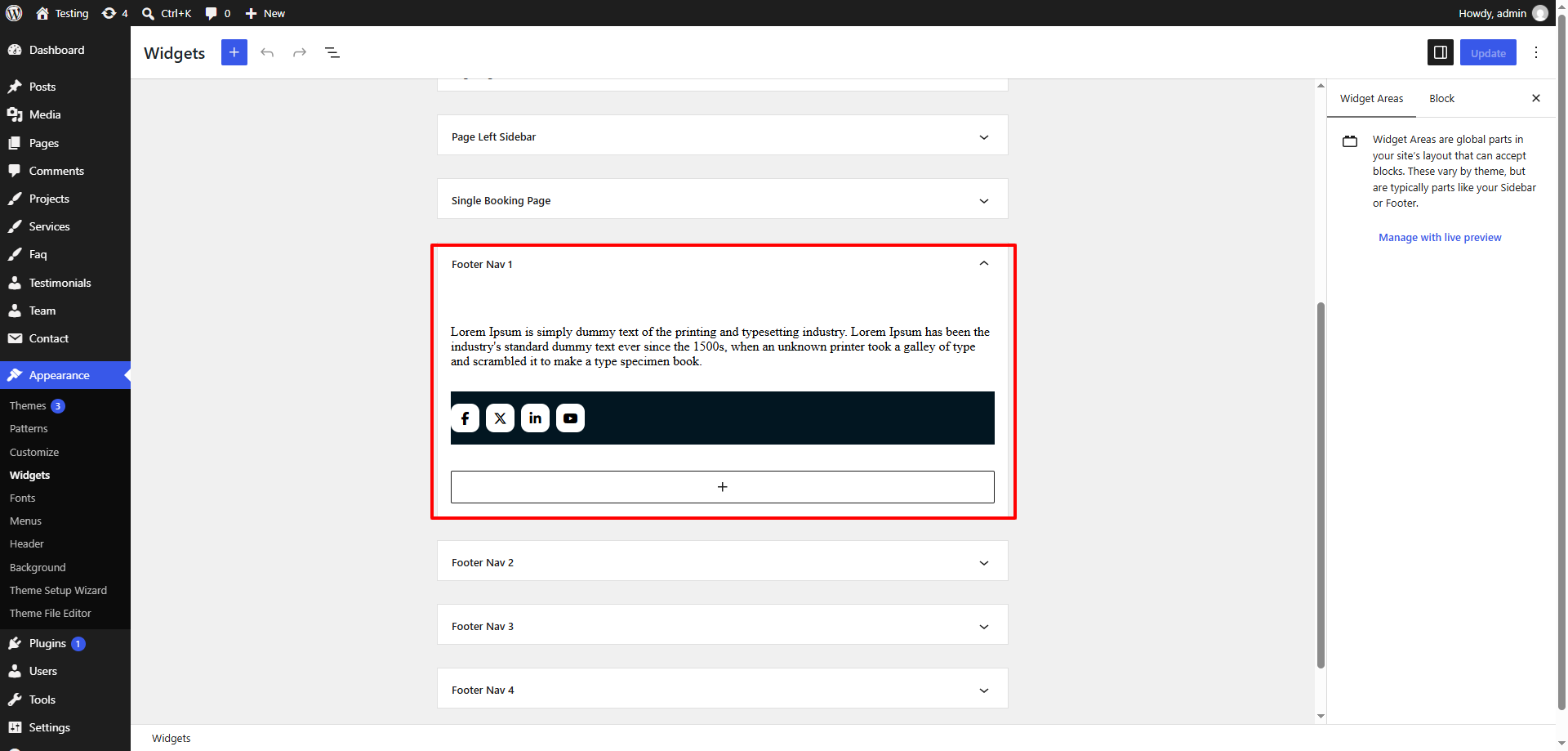 Footer Widgets