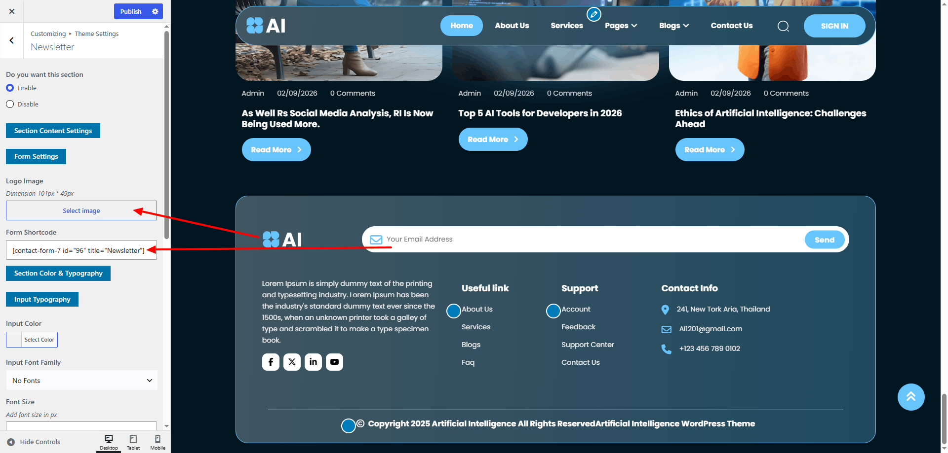 Newsletter Settings