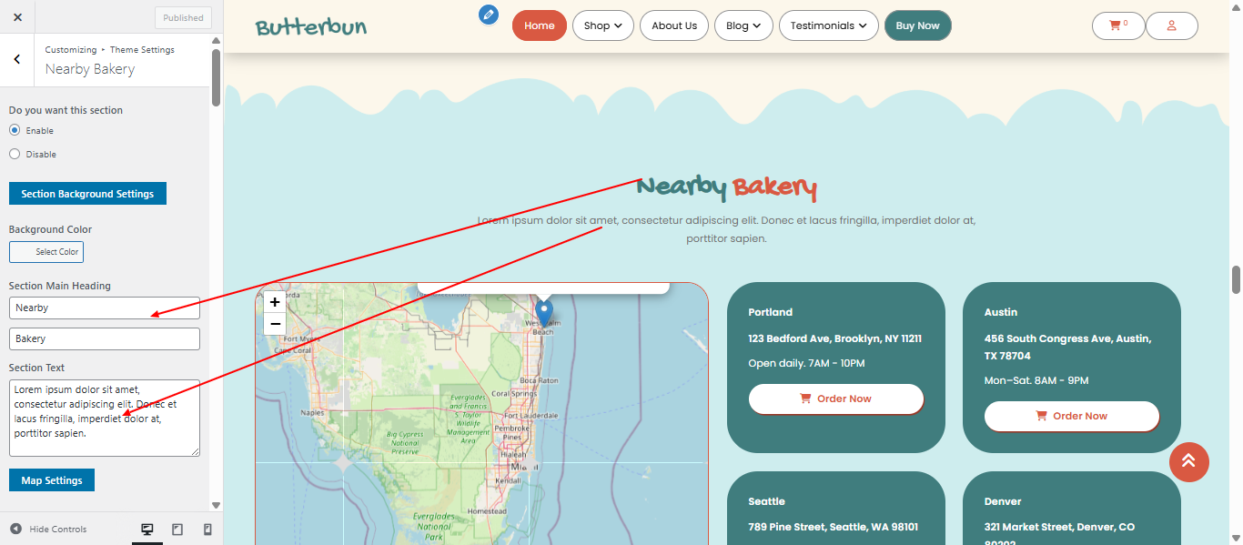 nearby-bakery layout screenshot