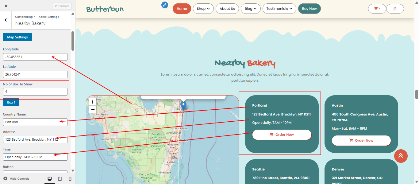 nearby-bakery layout screenshot