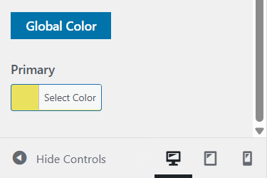 Global color setting