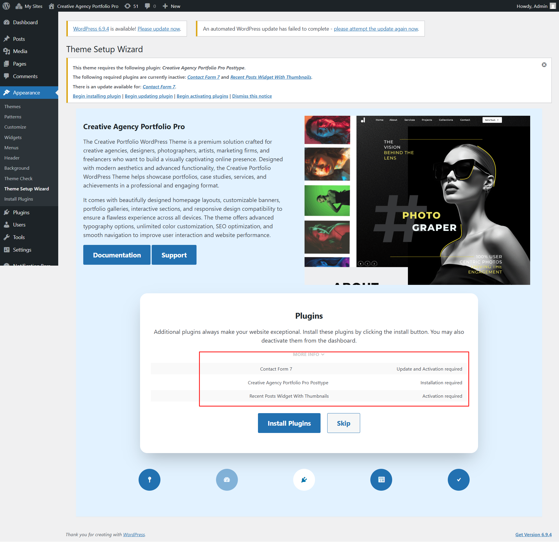 Install Plugins screenshot
