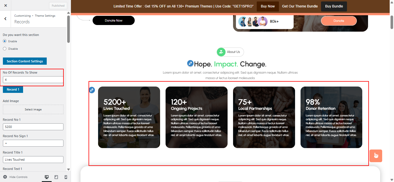 about Us layout screenshot