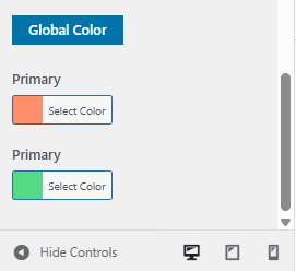Global color setting