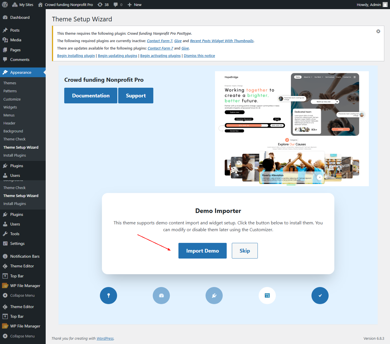 Import Demo screenshot
