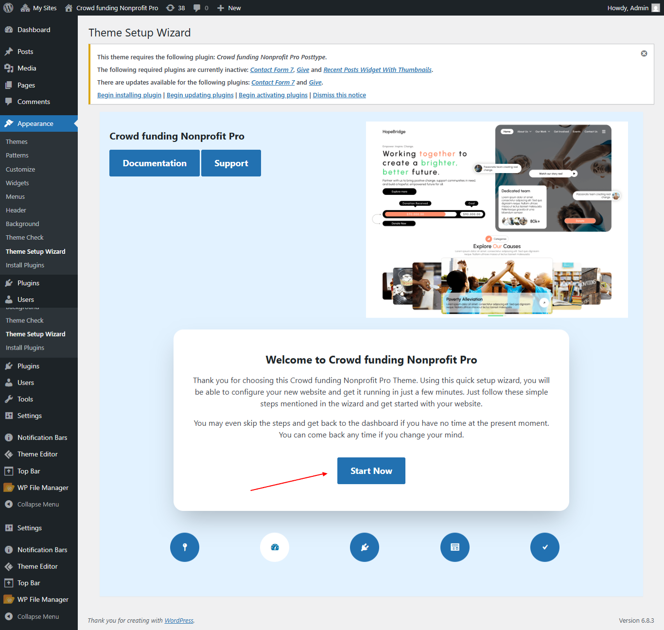 Start Now screenshot