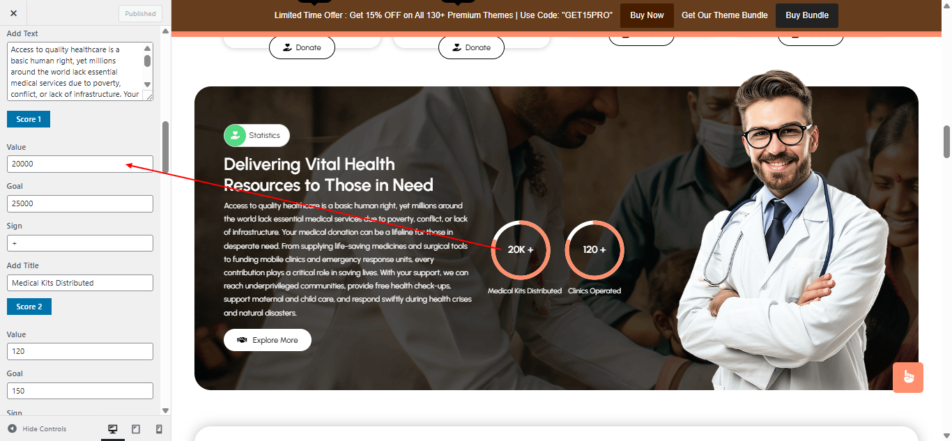 statistics Us layout screenshot