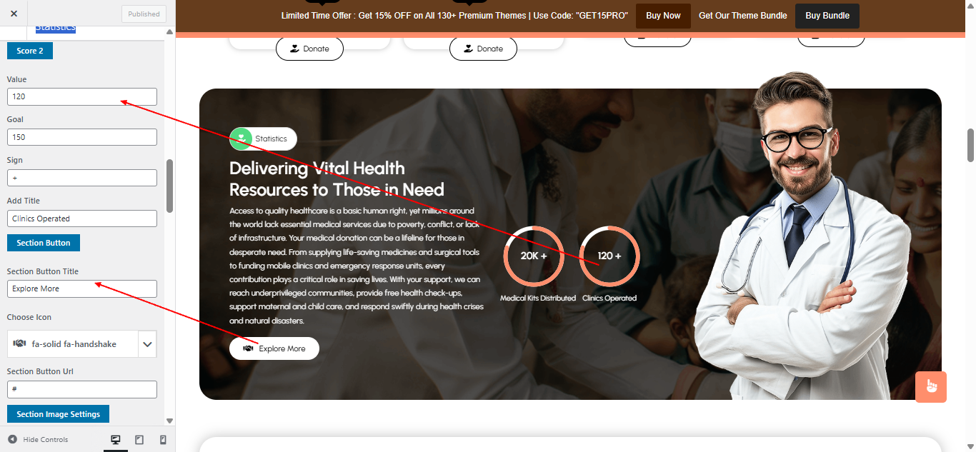 statistics Us layout screenshot