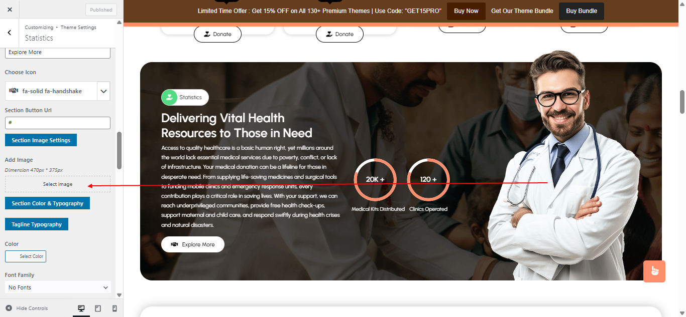 statistics Us layout screenshot