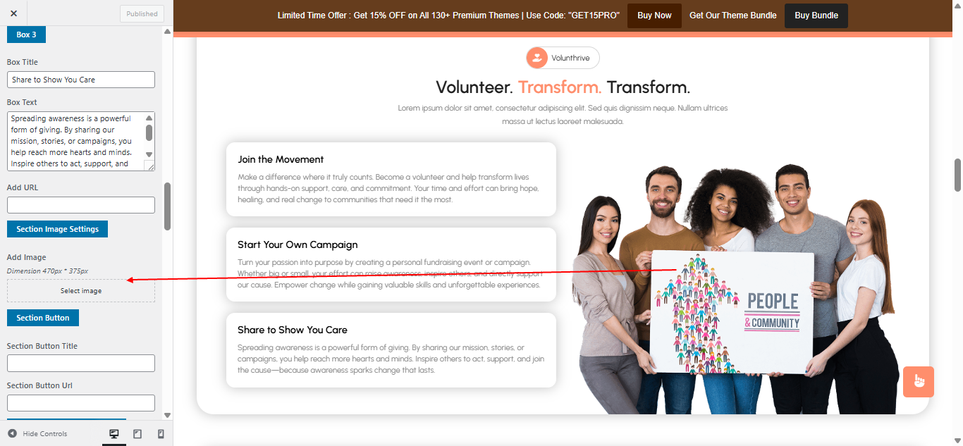 volunthrive Us layout screenshot