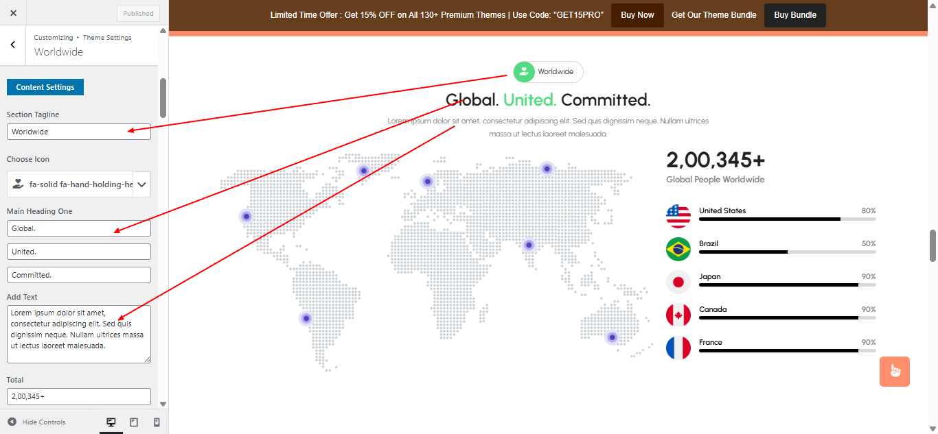 worldwide  layout screenshot