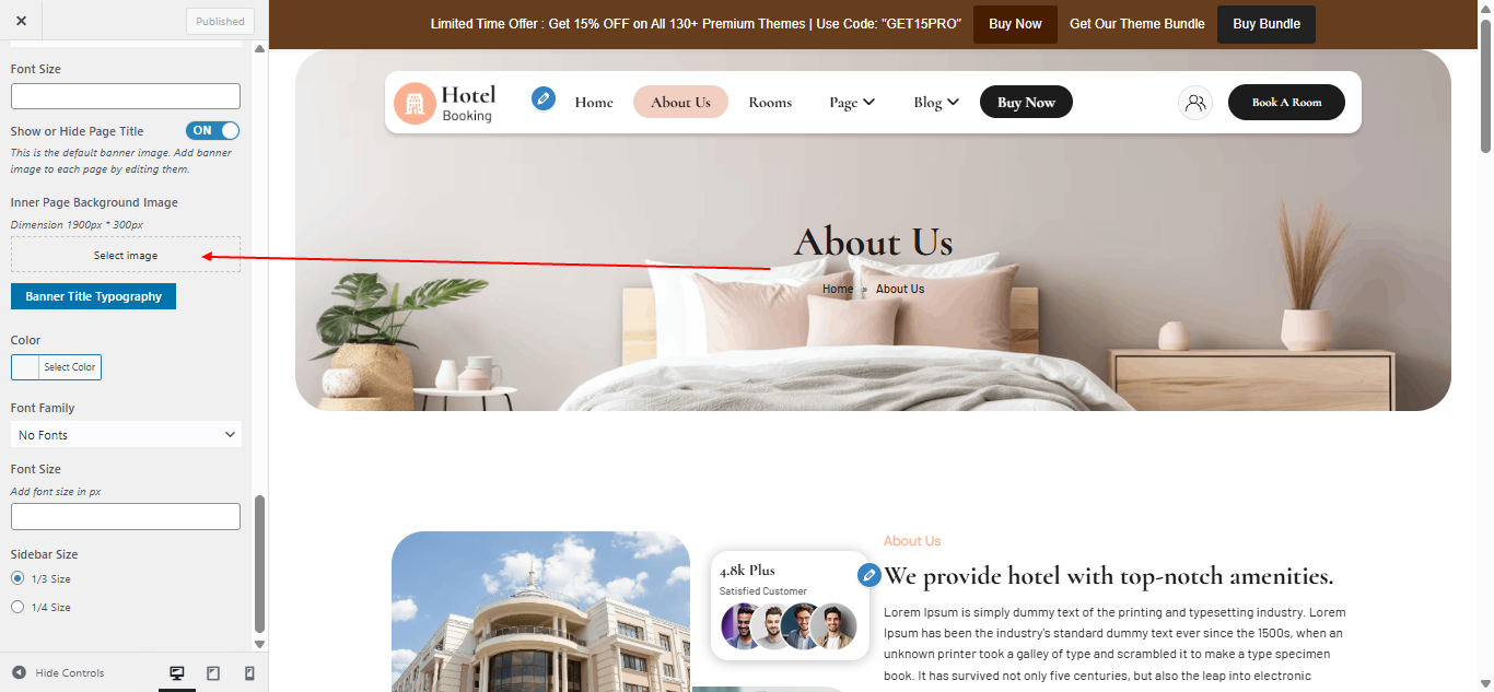 Default page banner screenshot