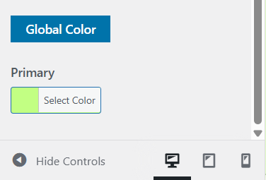 Global color setting