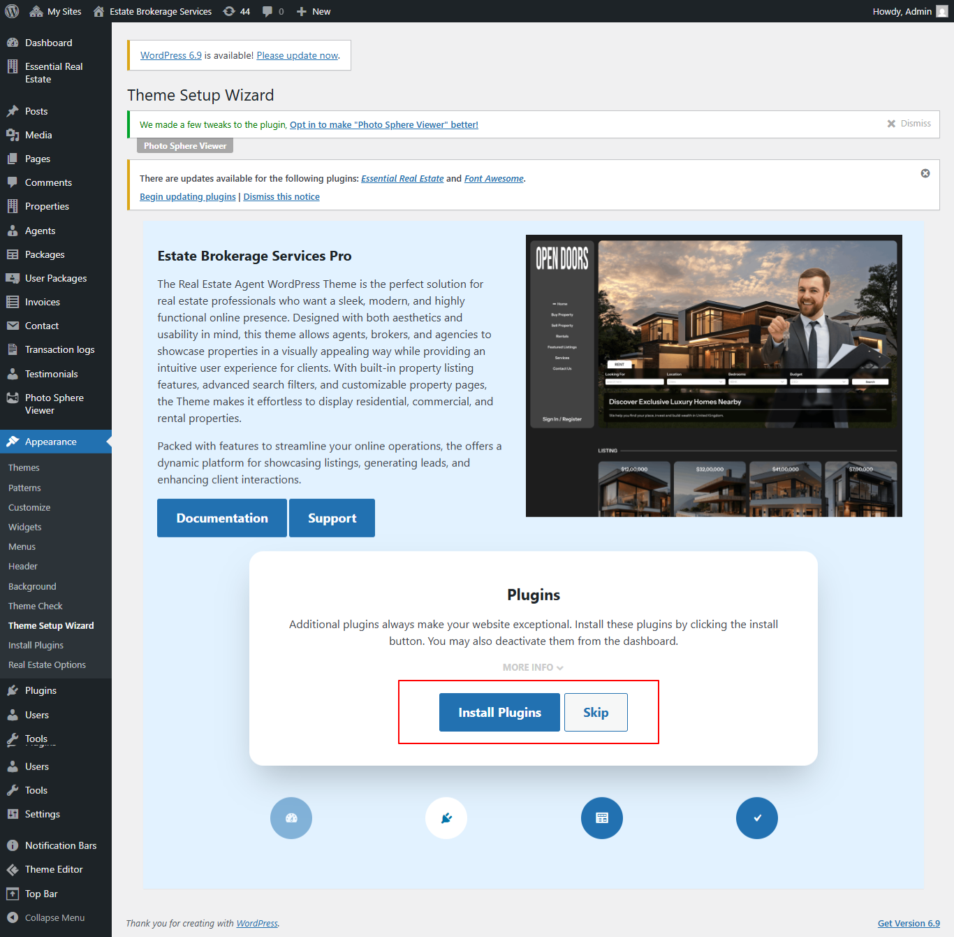 Install Plugins screenshot