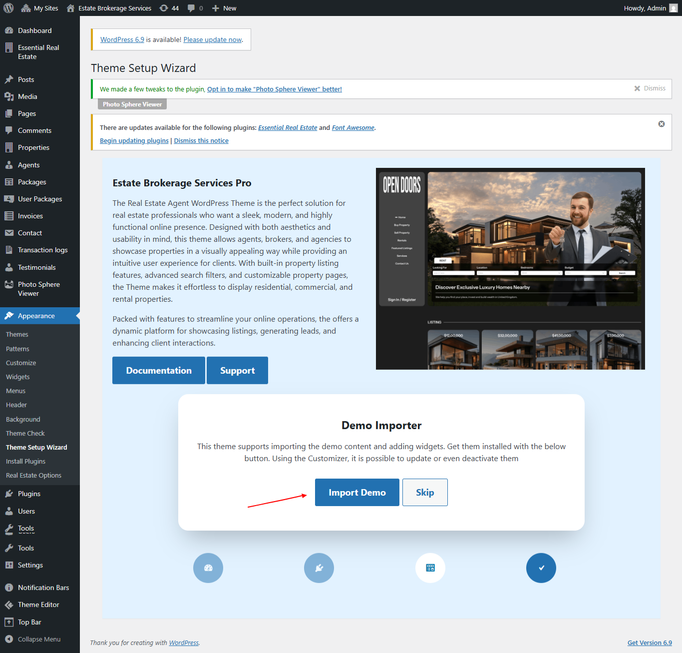 Import Demo screenshot