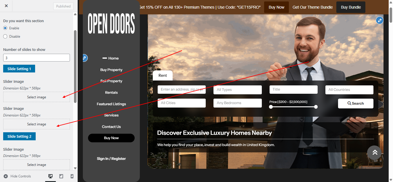 slider Us layout screenshot