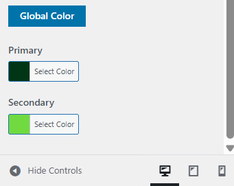 Global color setting