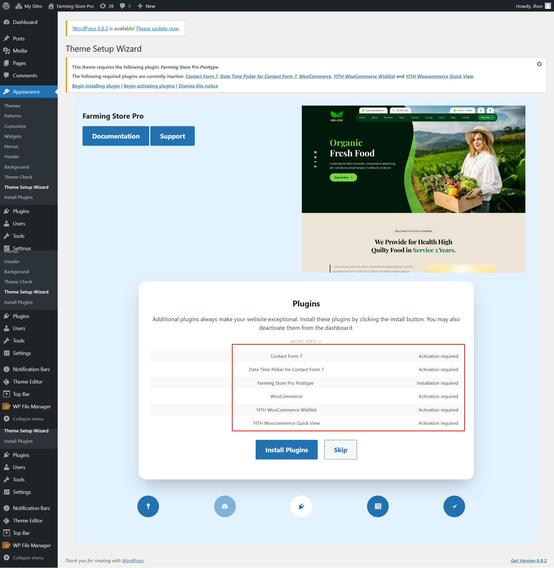 Install Plugins screenshot