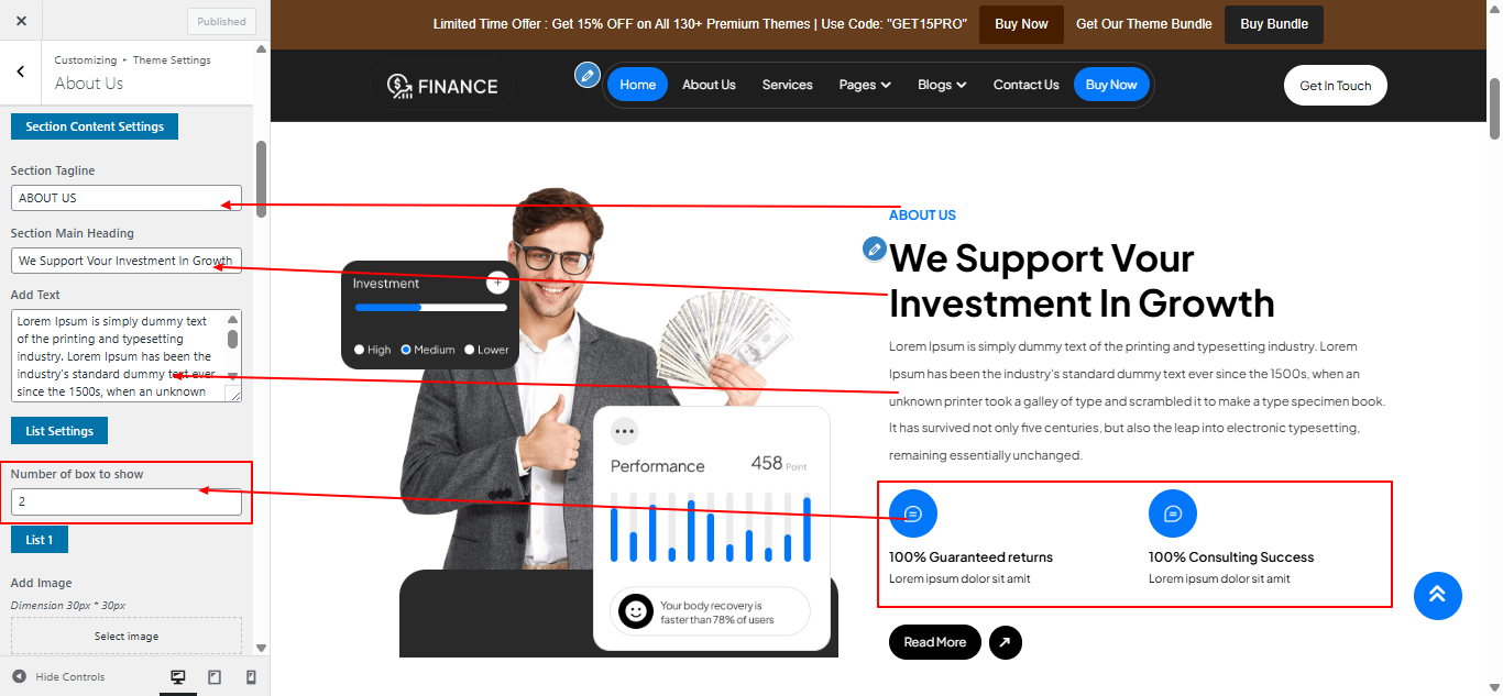 about Us layout screenshot