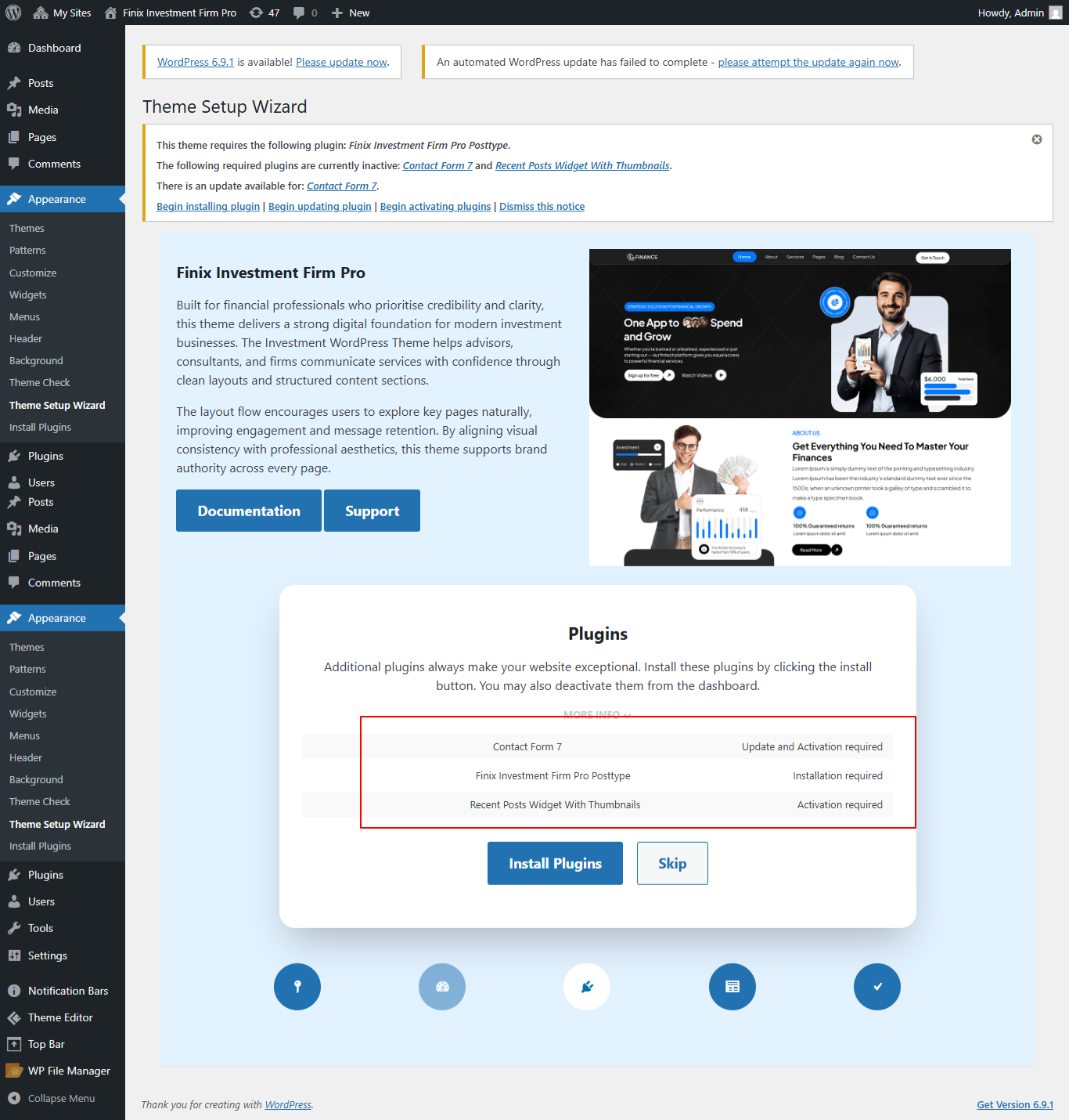 Install Plugins screenshot