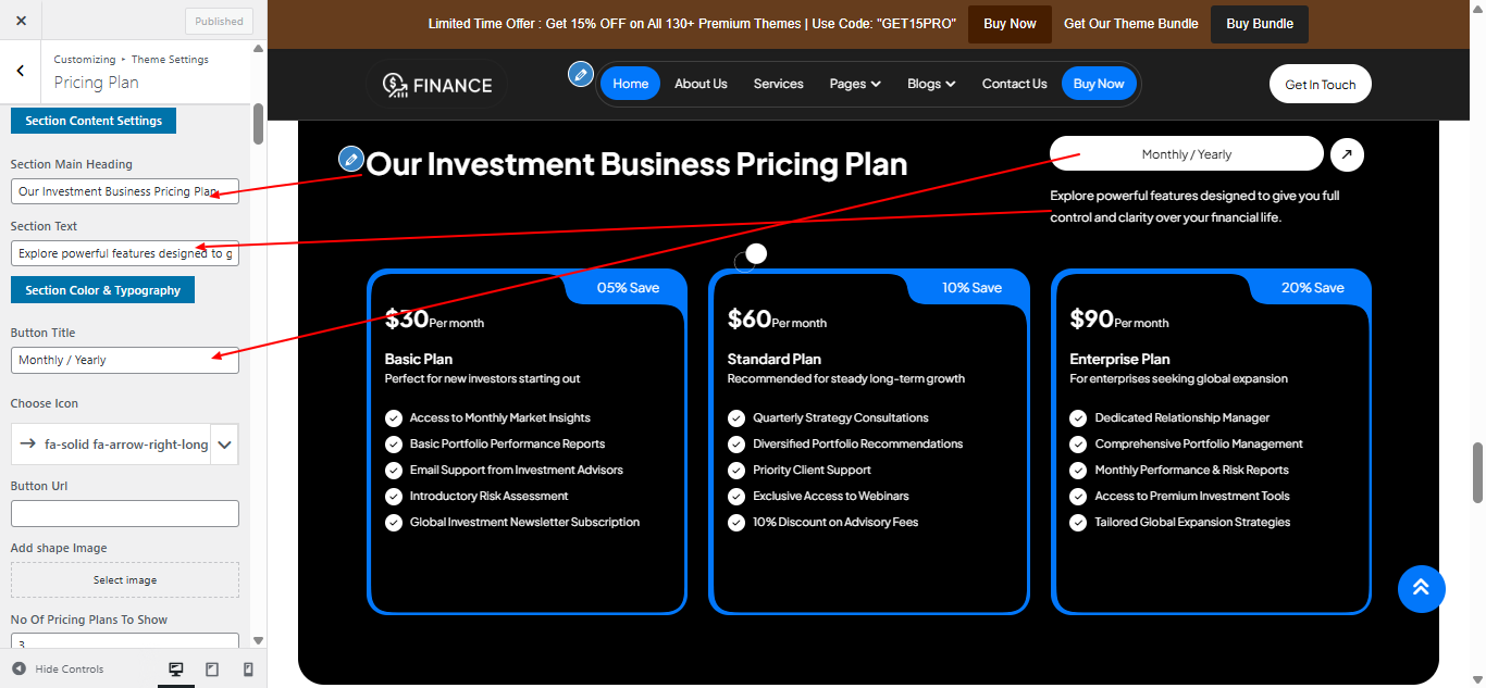 plan layout screenshot