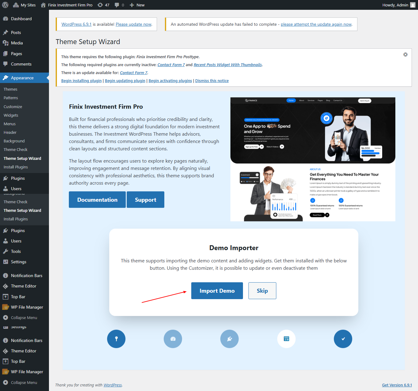 Import Demo screenshot