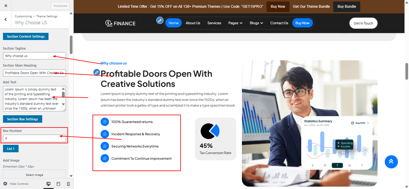 why-choose-us Us layout screenshot
