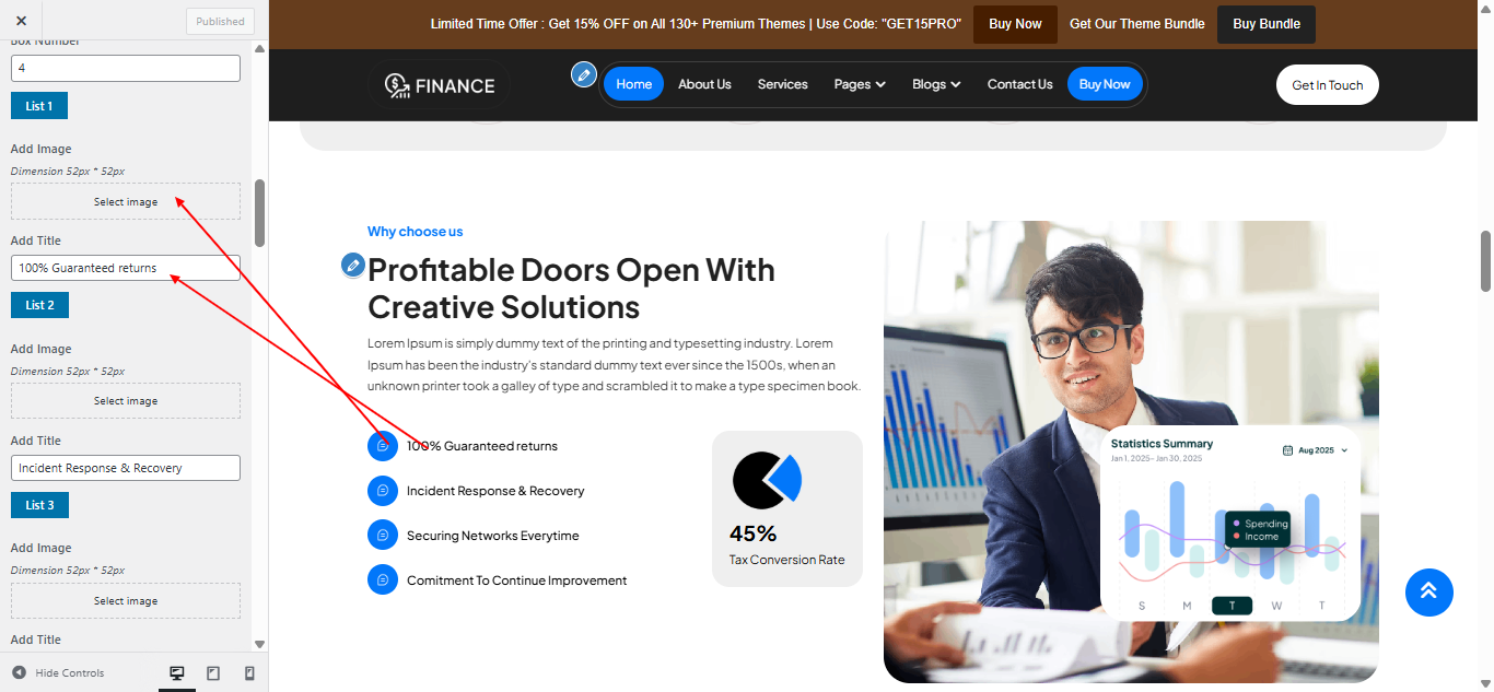 why-choose-us Us settings screenshot