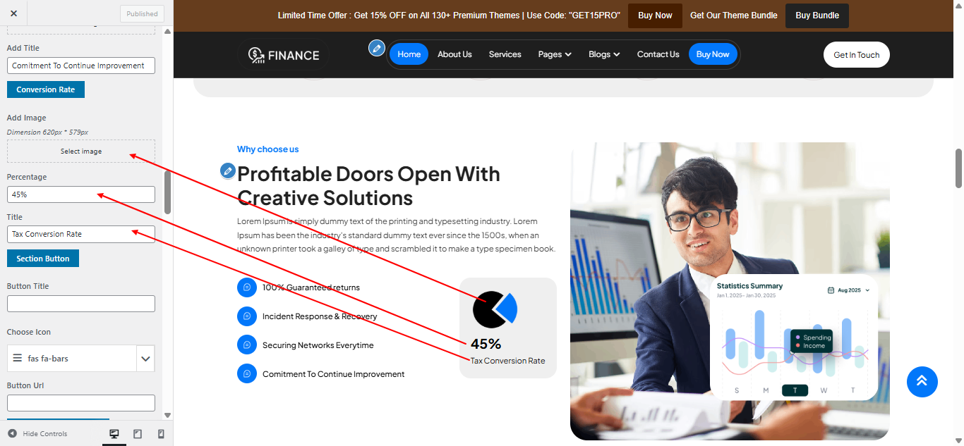 why-choose-us Us settings screenshot