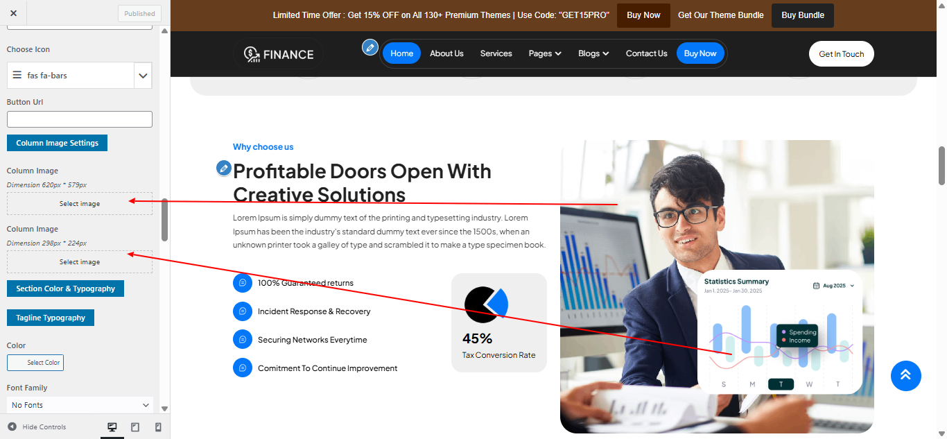 why-choose-us Us settings screenshot