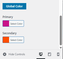 Global color setting