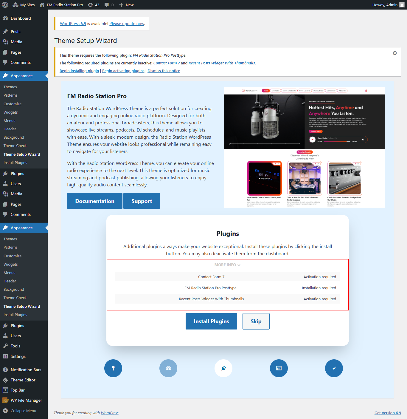 Install Plugins screenshot