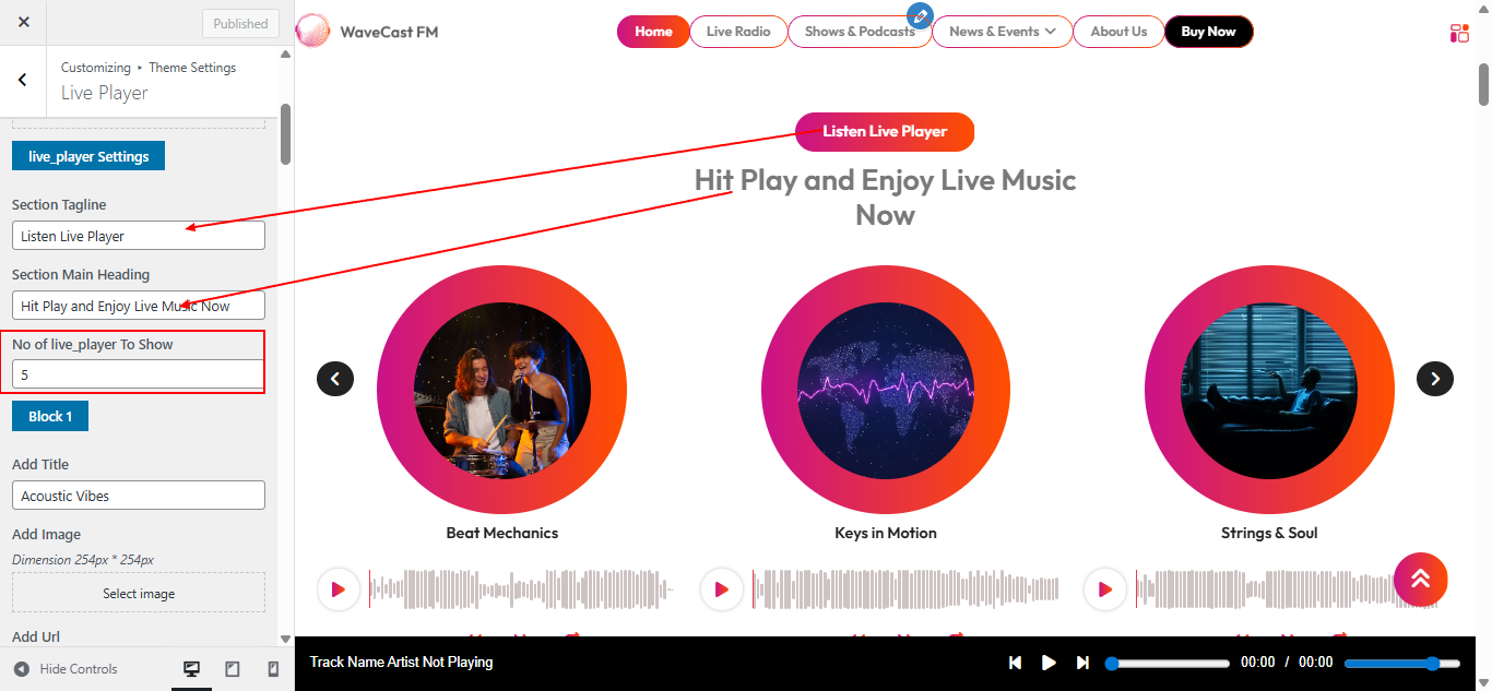 live-player Us layout screenshot