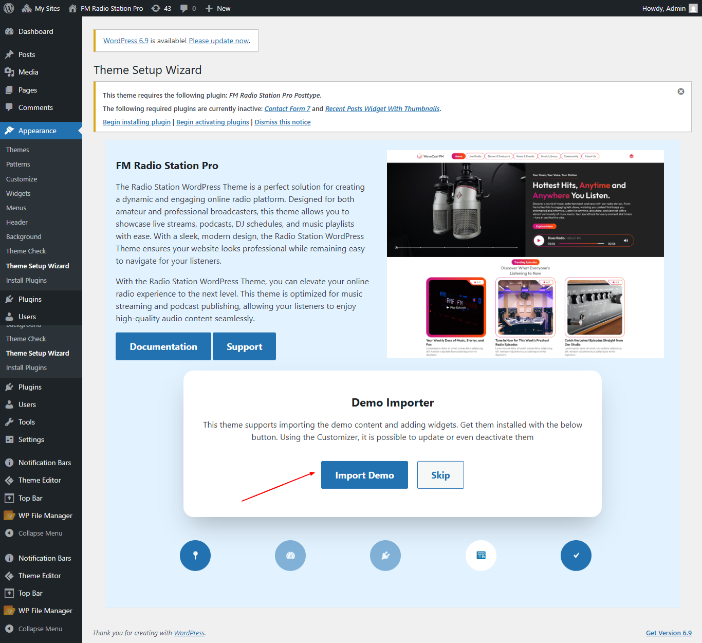 Import Demo screenshot