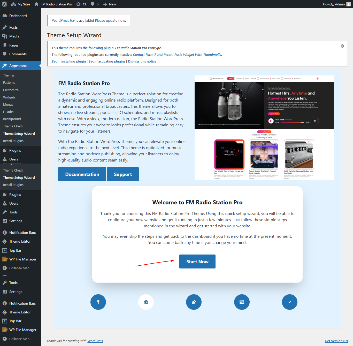 Start Now screenshot