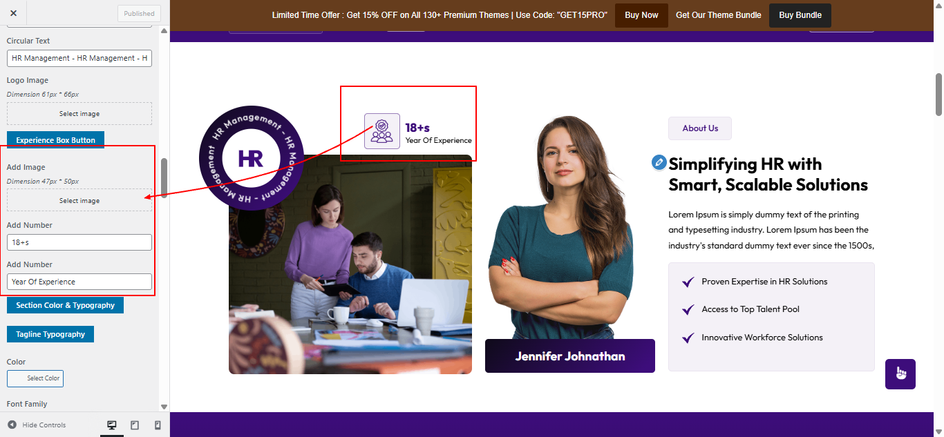 about Us layout screenshot