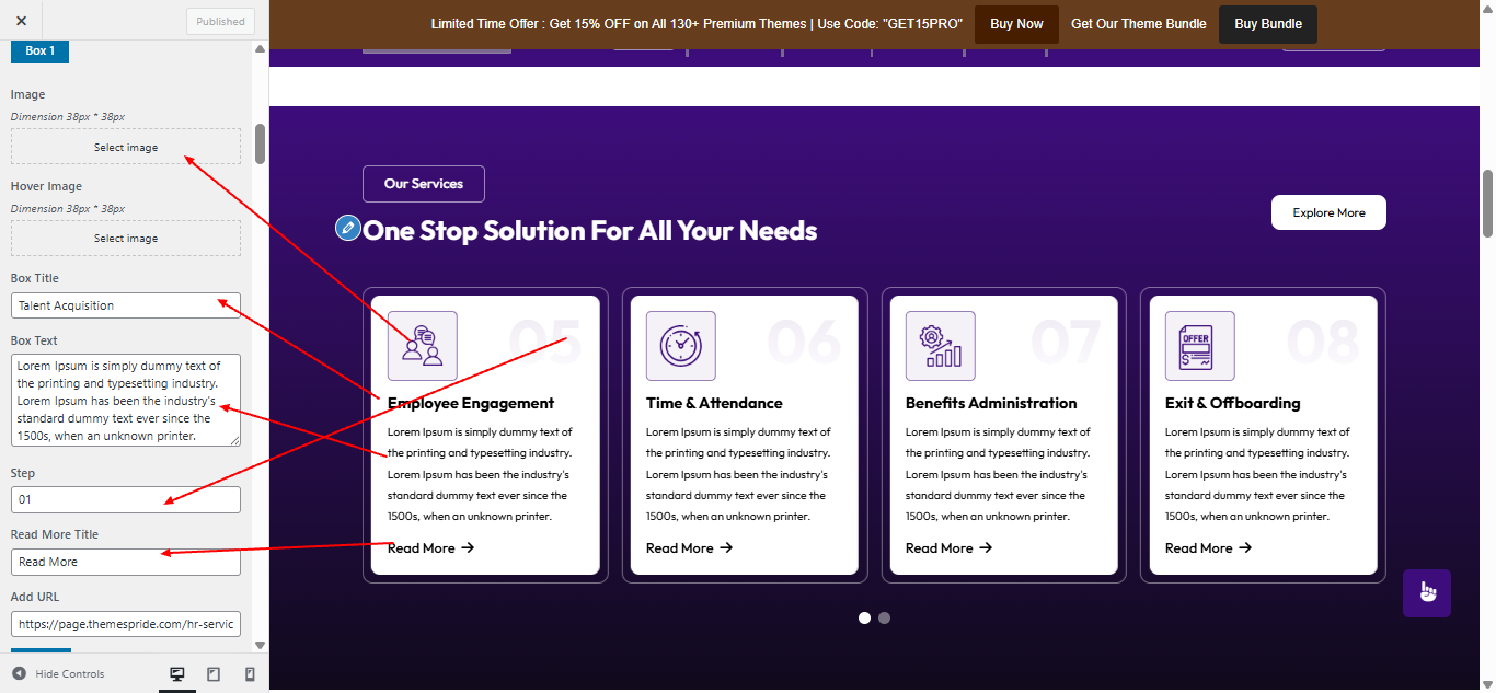 services Us layout screenshot