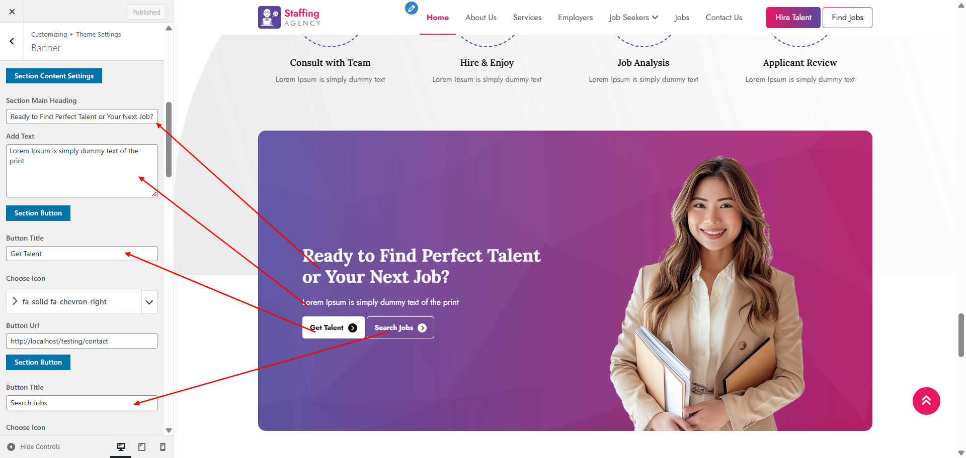 banner layout screenshot