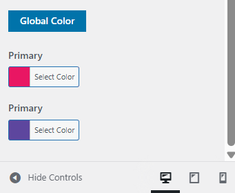Global color setting