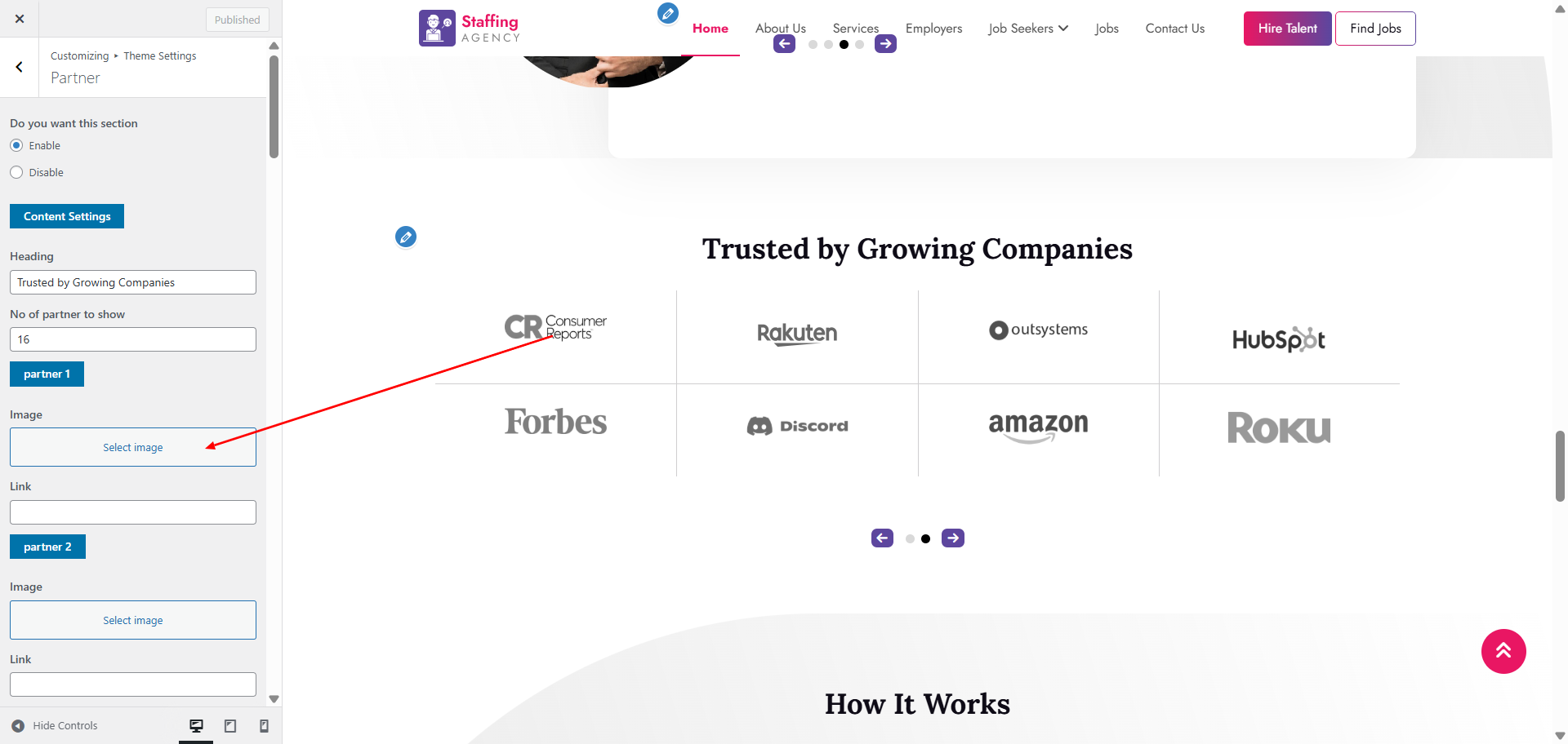 partner layout screenshot