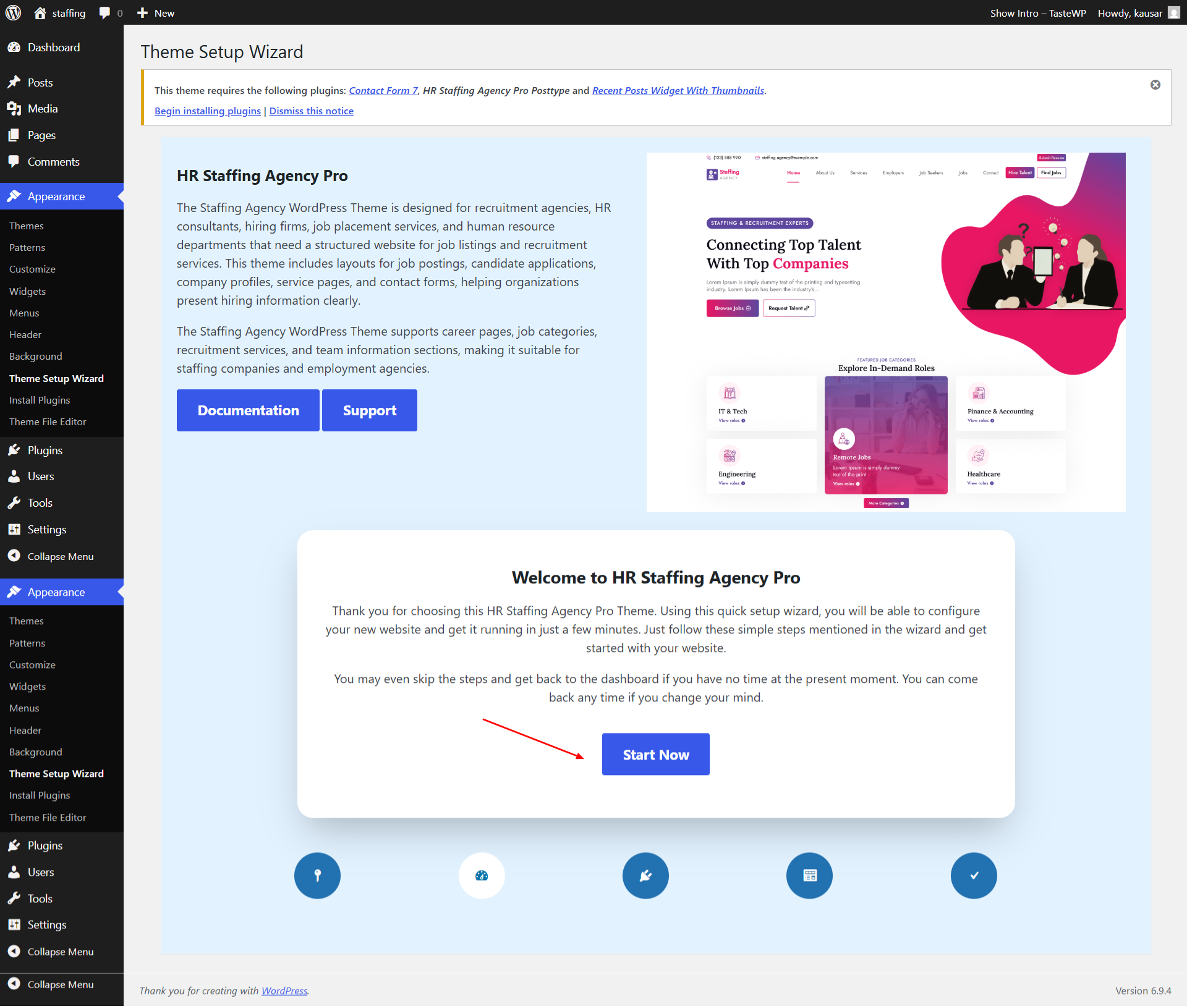 Start Now screenshot