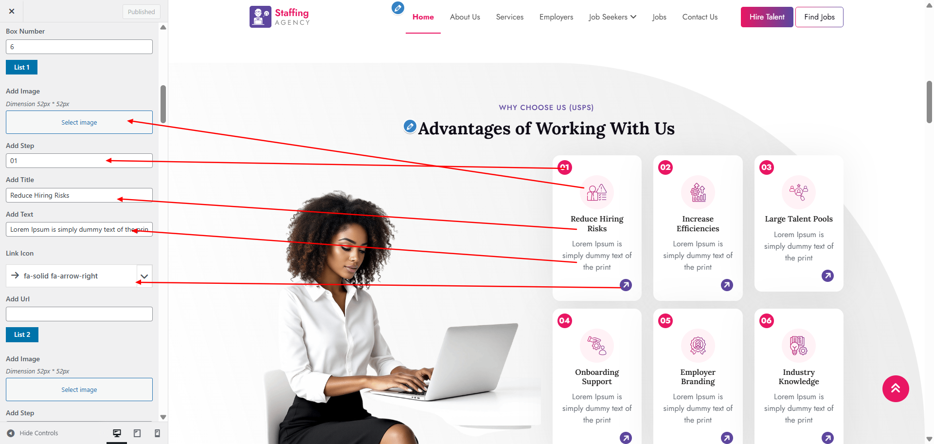 why-choose-us Us settings screenshot