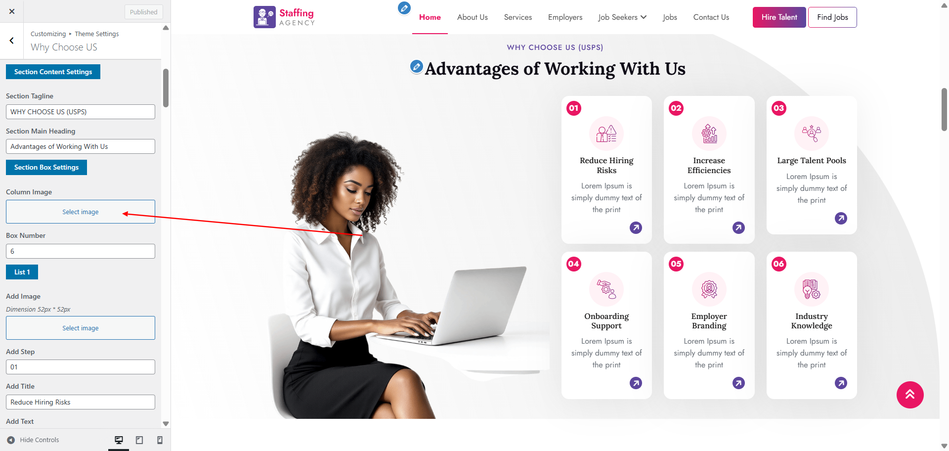 why-choose-us Us settings screenshot