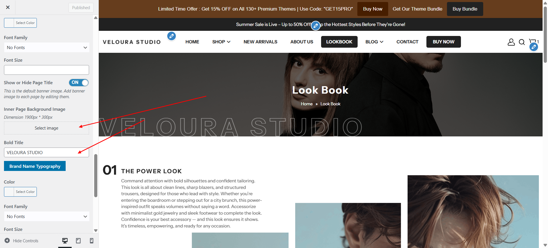 Default page banner screenshot