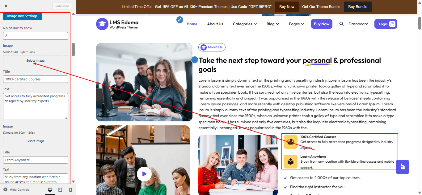 about Us layout screenshot