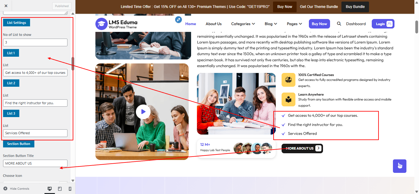 about Us layout screenshot