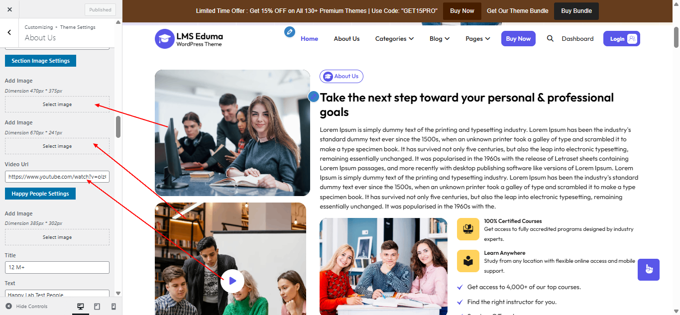about Us layout screenshot